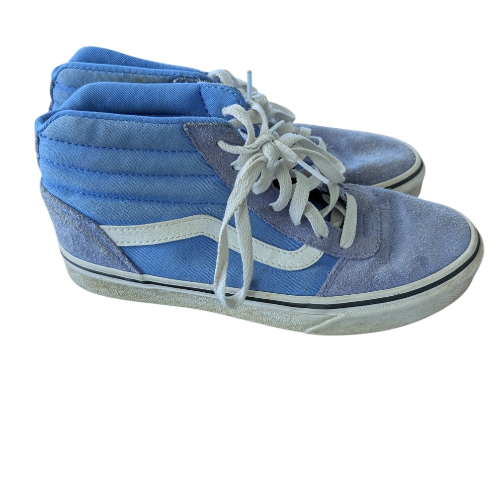 Vans Sk8-Hi‎ Shoes Womens Size 7 High Top Skateboard Suede Canvas Sneaker Blue